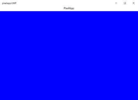 Screenshot of running app